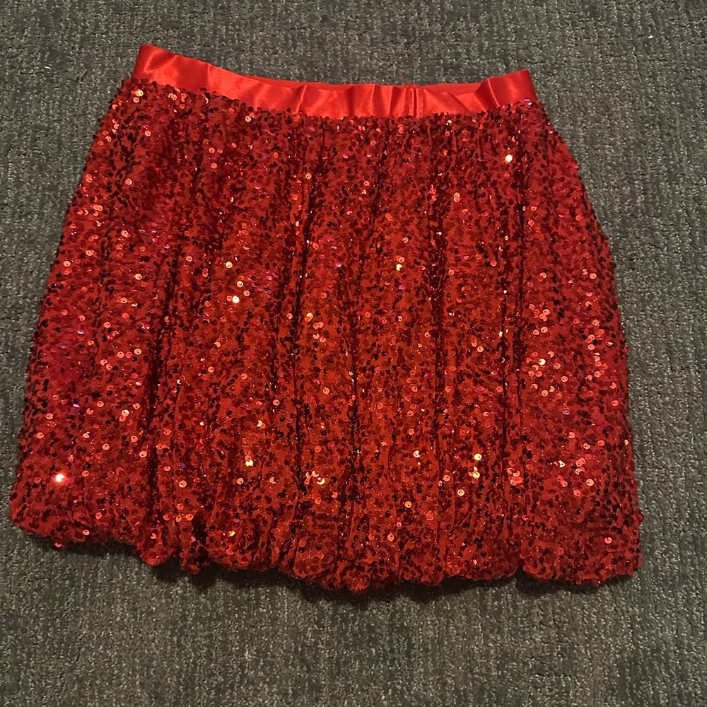 Sequin bubble skirt